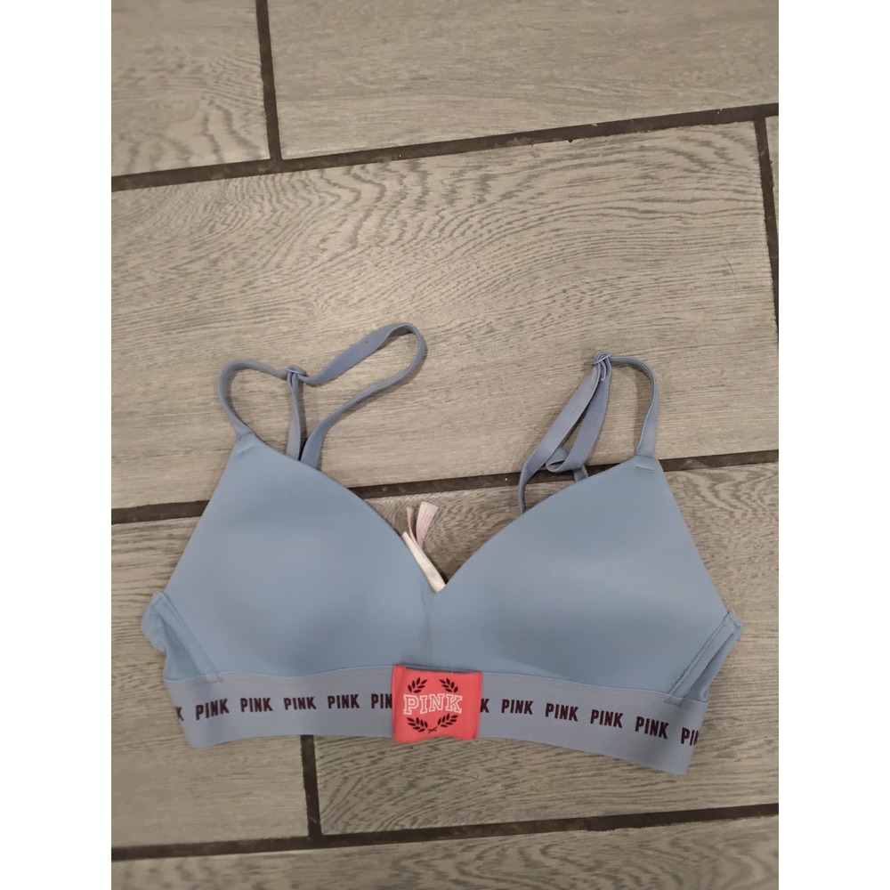 PINK‎ by Victoria's Secret Wireless Lightly Lined Bralette Baby Blue